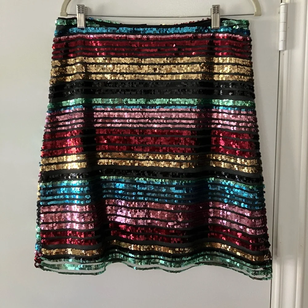 Anthropologie Multicolor Sequin Skirt - Picture 2 of 3